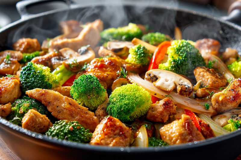 Super schnelles und leckeres Keto-Hähnchen-Pfannengericht für den Alltag