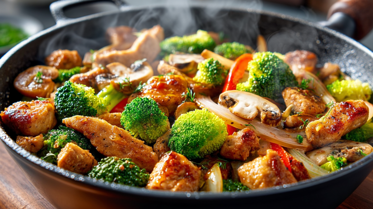 Super schnelles und leckeres Low Carb Keto-Hähnchen-Pfannengericht