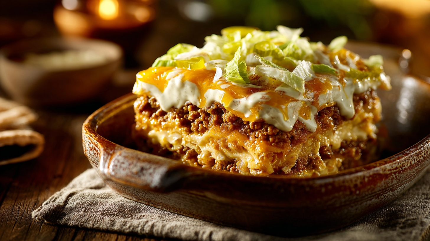 Low Carb Keto Big Mac Auflauf