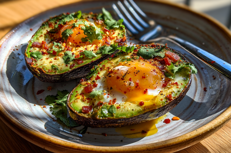 Low Carb Avocado mit Ei – Gefüllt & Gebacken